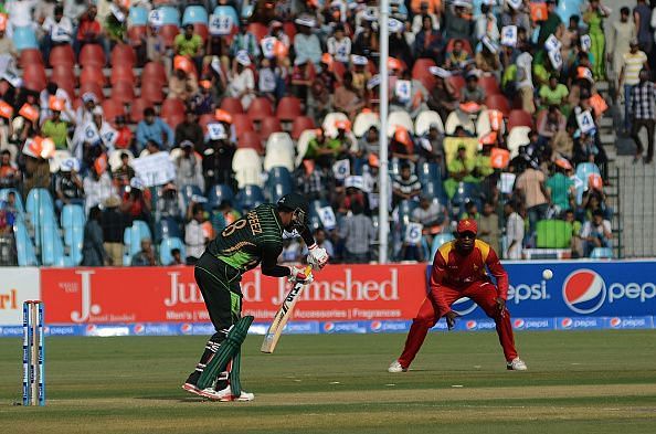 A view during the Pakistani and Zimbabwean cricketers on...